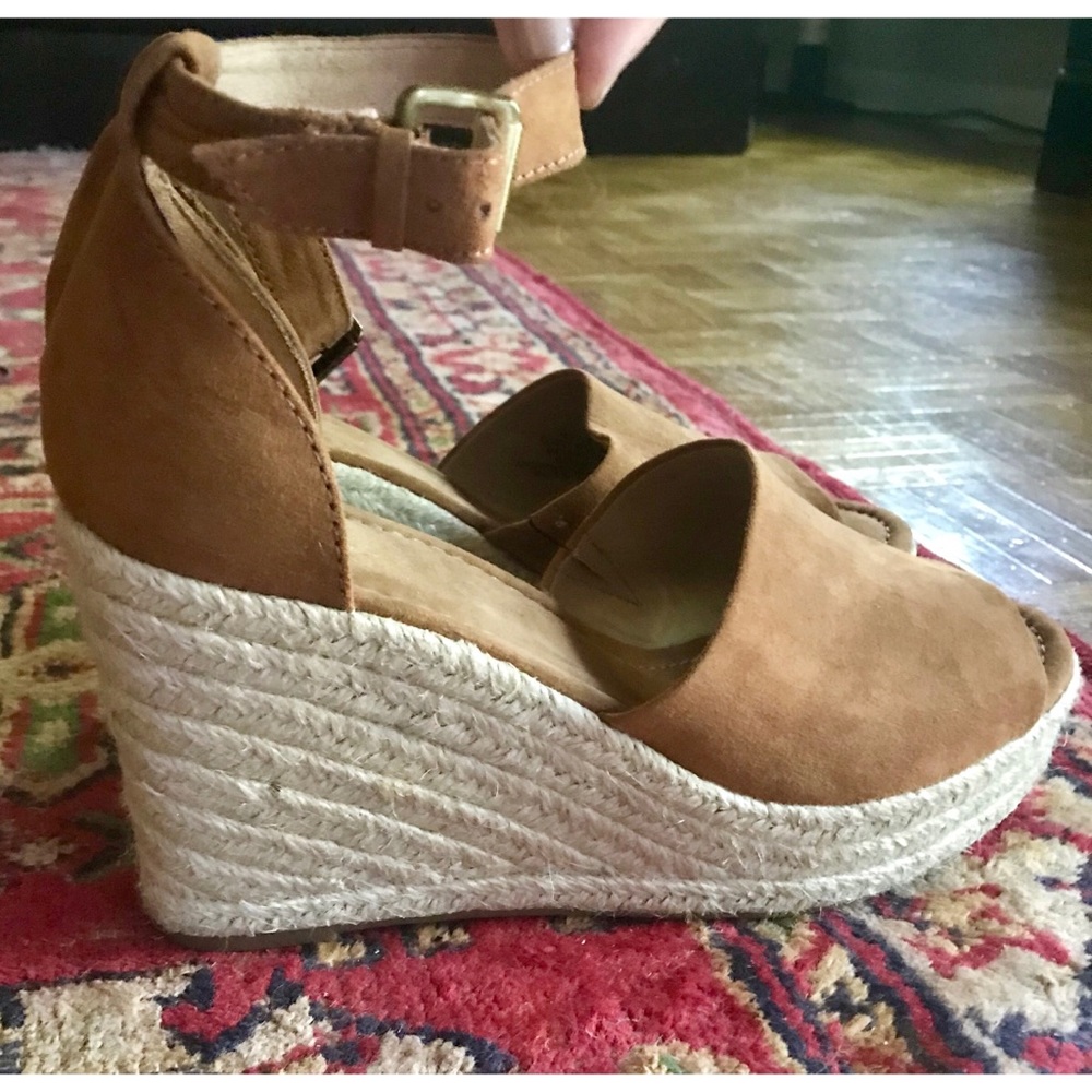 Universal Thread Suede Wedges, Brown